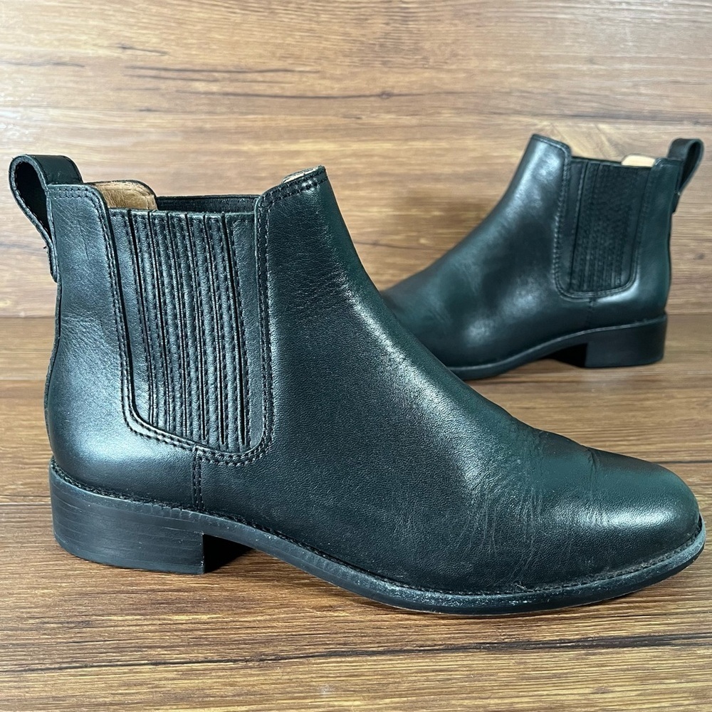 MADEWELL ‘The Ainsley’ Black Leather Chelsea Boots Booties Women’s Size 7‎ Shoes